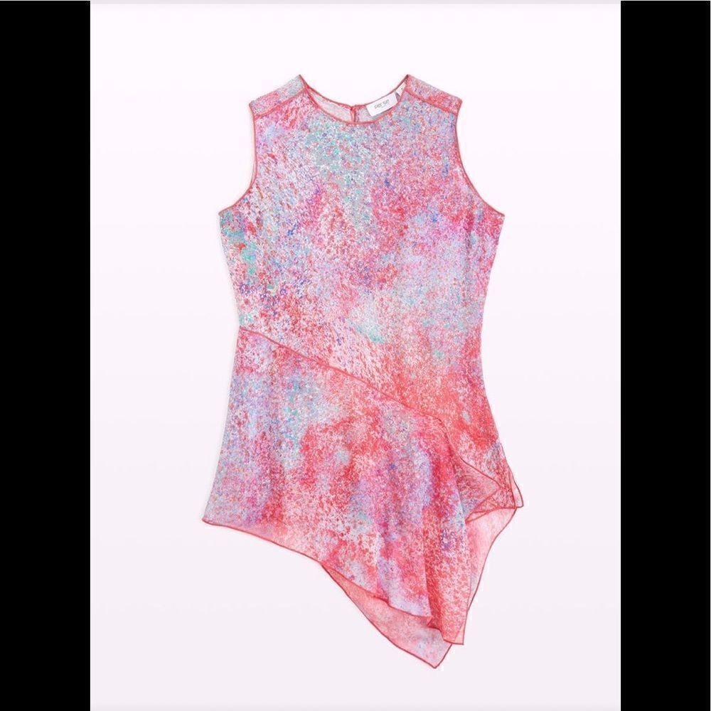 Per Se Bycarlisle Asymmetric Silk Blouse